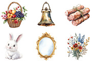 Watercolor Alpine Summer Clipart, an Illustration by Designking (Thumbnail 2 of 5)