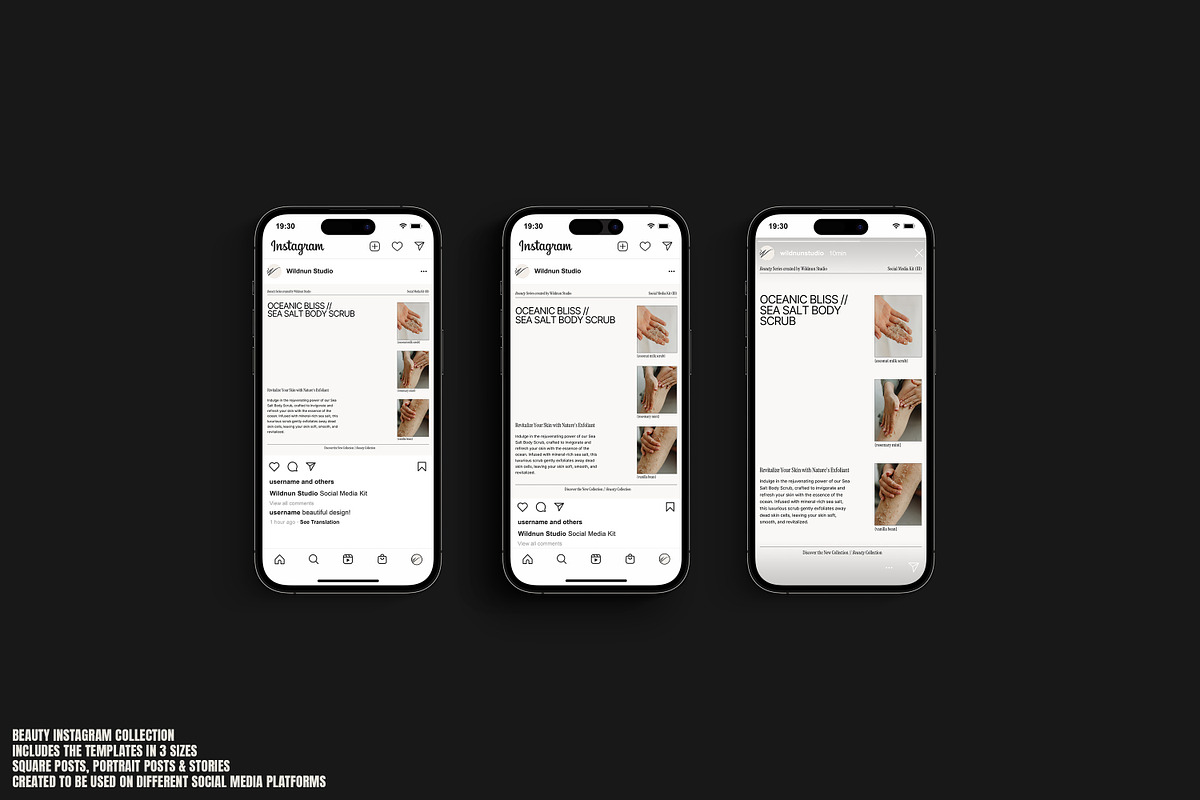 Beauty - Entire Instagram Collection, a Social Media Template by Wildnun Studio (Photo 3 of 52)