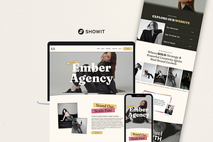 Bold Yellow Showit Agency Template