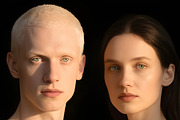 Young Albino Man and Women, a Person Illustration by Sharon Schwalbe (Thumbnail 2 of 3)