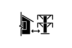 Distance From Electric Lines Icon