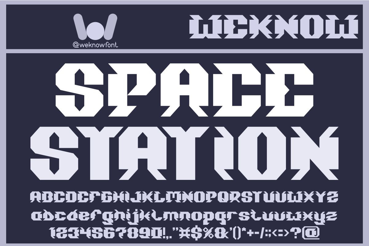 Space Station font, a Font by weknow (Photo 1 of 9)