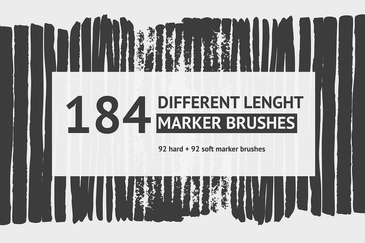 184 Vector MARKER Lines, a Brush Add-On by bum katrin (Photo 1 of 4)