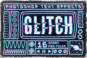 Glitch text effects for Photoshop, a Layer Style Add-On by MiksKS (Thumbnail 1 of 12)