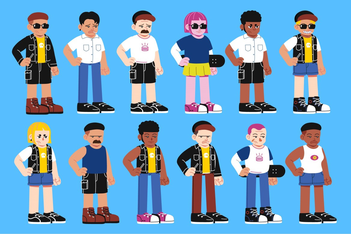 5 Buddies On Trend Avatar Generator, a Person Illustration by graphicook (Photo 7 of 9)