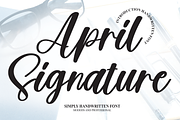April Signature | Script Font, a Script Font by Scratchones (Thumbnail 1 of 8)