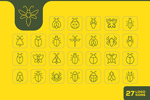 Insect Kinds Line Minimal Icon