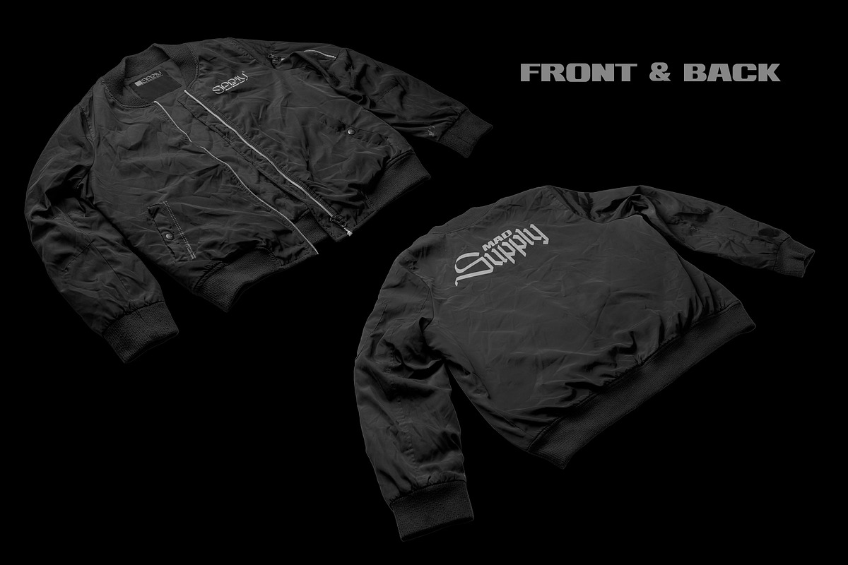Vintage Bomber Jacket Mockup, a Hoody Mockup by Mad Supply (Photo 4 of 7)
