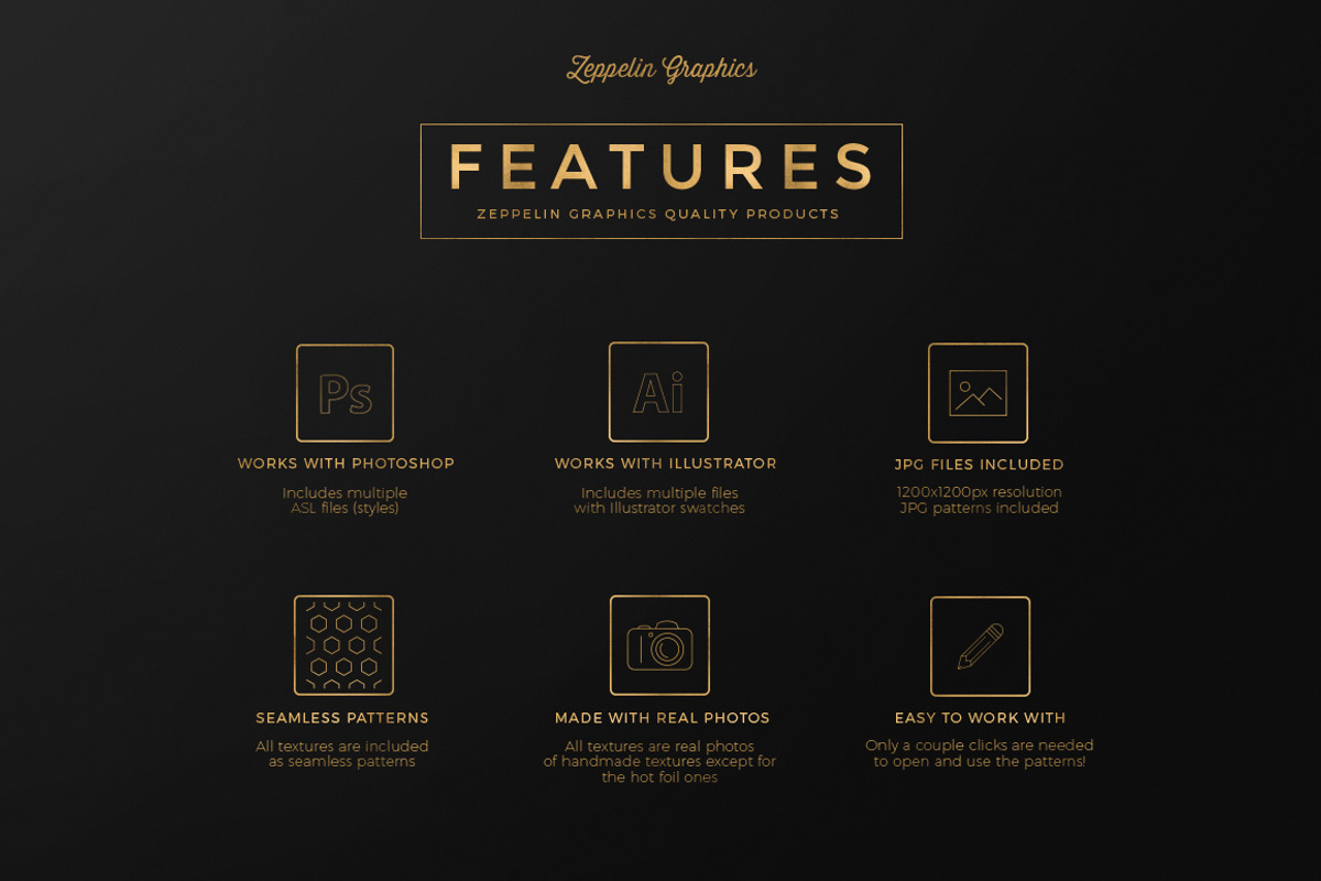 300+ Gold Glitter Foil Styles, a Layer Style Add-On by Graphicdome (Photo 17 of 17)