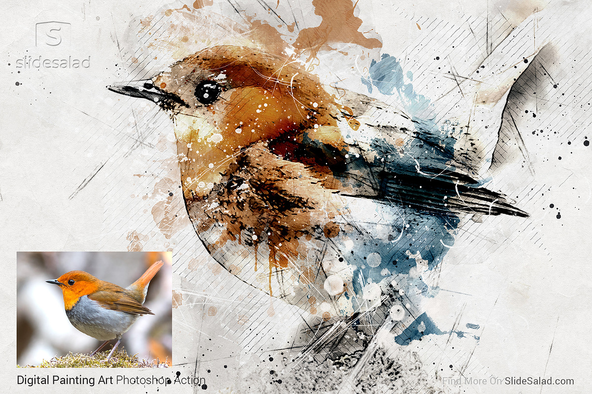 Digital Painting Photoshop Action, an Action Add-On by SlideSalad (Photo 6 of 21)