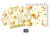Cute Pattern with Bunny Sunflower, a Pattern Graphic by Cuteanny Design (Thumbnail 4 of 4)