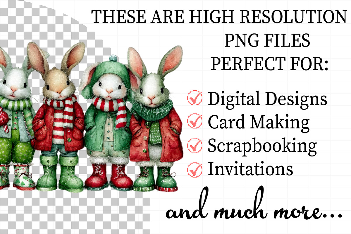 Holiday bunnies – Christmas rabbit, an Illustration by Daily.Designs (Photo 2 of 5)