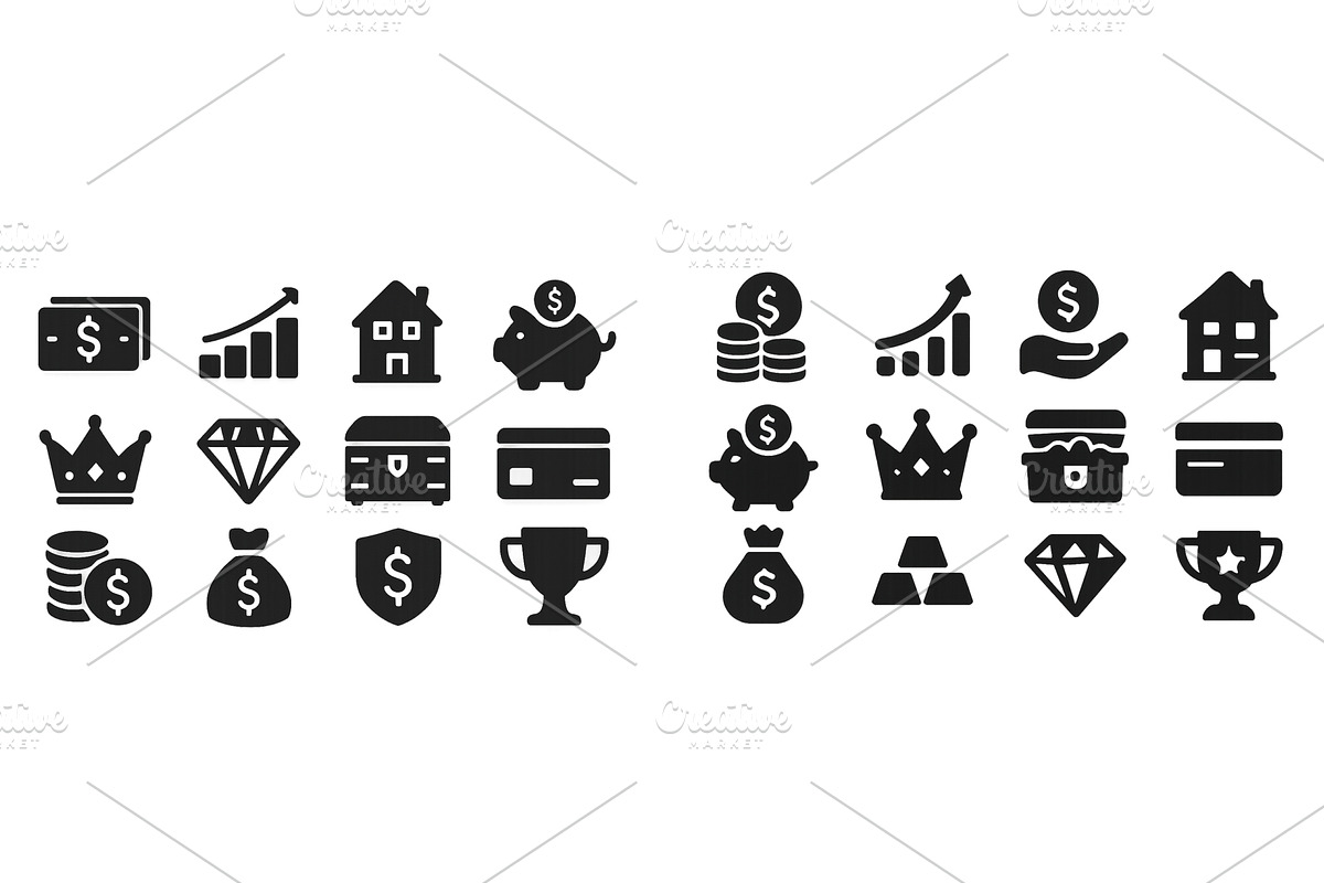 Various financial icons representing, a Finance Illustration by ZinetroN