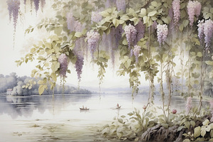 Wisteria Bloom Landscape