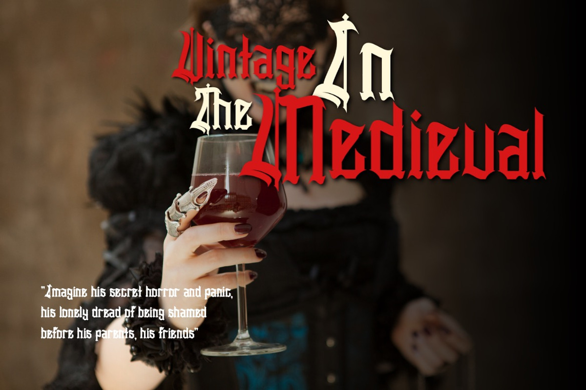 Slithevran - Display Blackletter, a Blackletter Font by Dhabee (Photo 9 of 17)