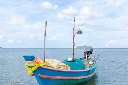 Small fishing boat stock photo containing boat and fishing, a Transportation Photo by a454