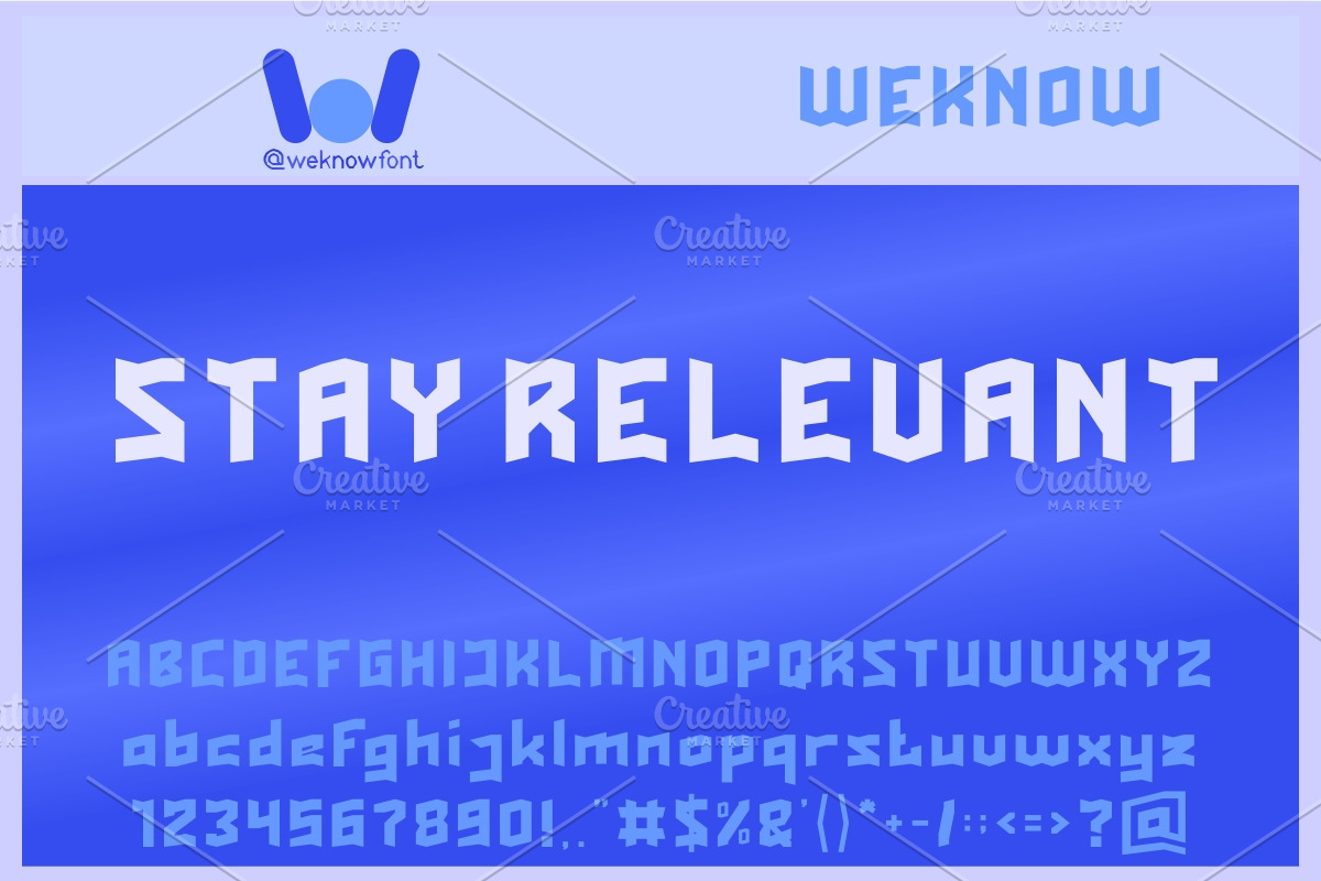 Stay Relevant font, a Font by weknow (Photo 1 of 5)