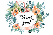Watercolor Floral Thank You Cards, an Illustration by BIPLOB EXPERT (Thumbnail 12 of 13)