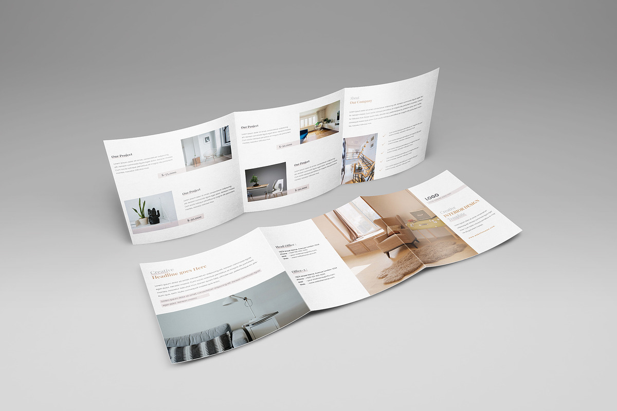 Real Estate Square Trifold Brochure, a Brochure Template by ZAAS (Photo 3 of 9)