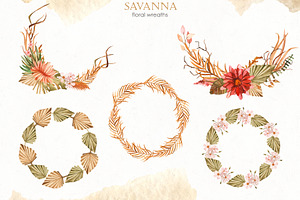 Savanna Dried Flowers Watercolor