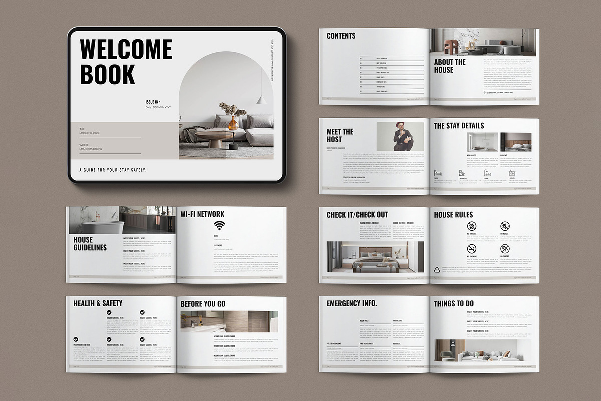 Digital Welcome Book Landscape, a Brochure Template by E-Type (Photo 1 of 7)