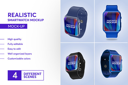 Realistic Smartwatch Mock-up