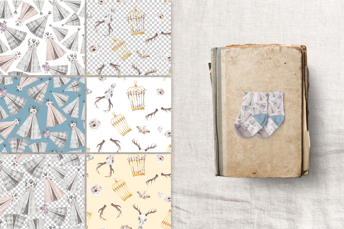 BOHO PATTERNS, a Pattern Graphic by Natali Smolova (Photo 7 of 8)