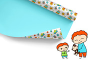 Summer Doodle Kids Clipart + Pattern, a Decorative Illustration by RabbitAndPencil (Thumbnail 5 of 6)