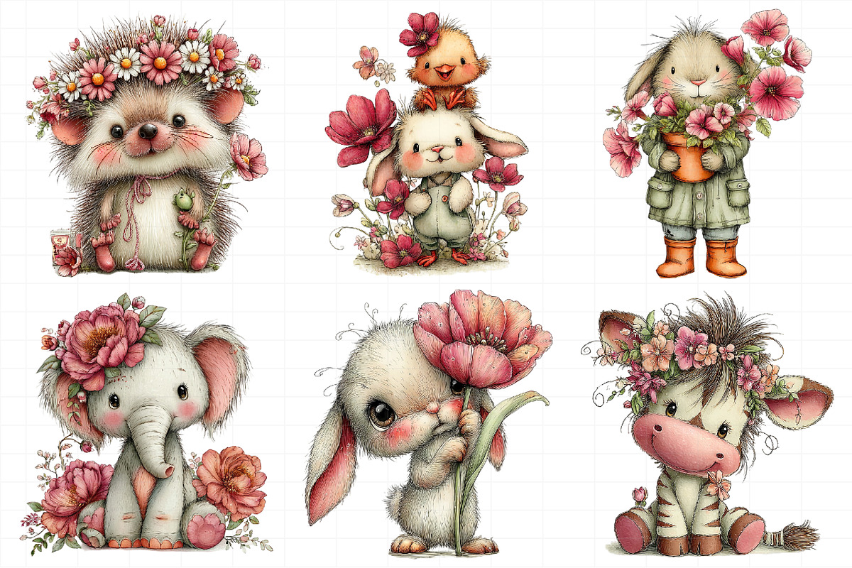 Whimsical Spring Animal Clipart, an Illustration by Daily.Designs (Photo 5 of 8)