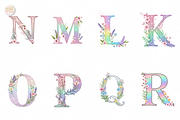 Pastel Glitter Spring Alphabet PNG, an Object Illustration by KennedyStudio (Thumbnail 2 of 5)