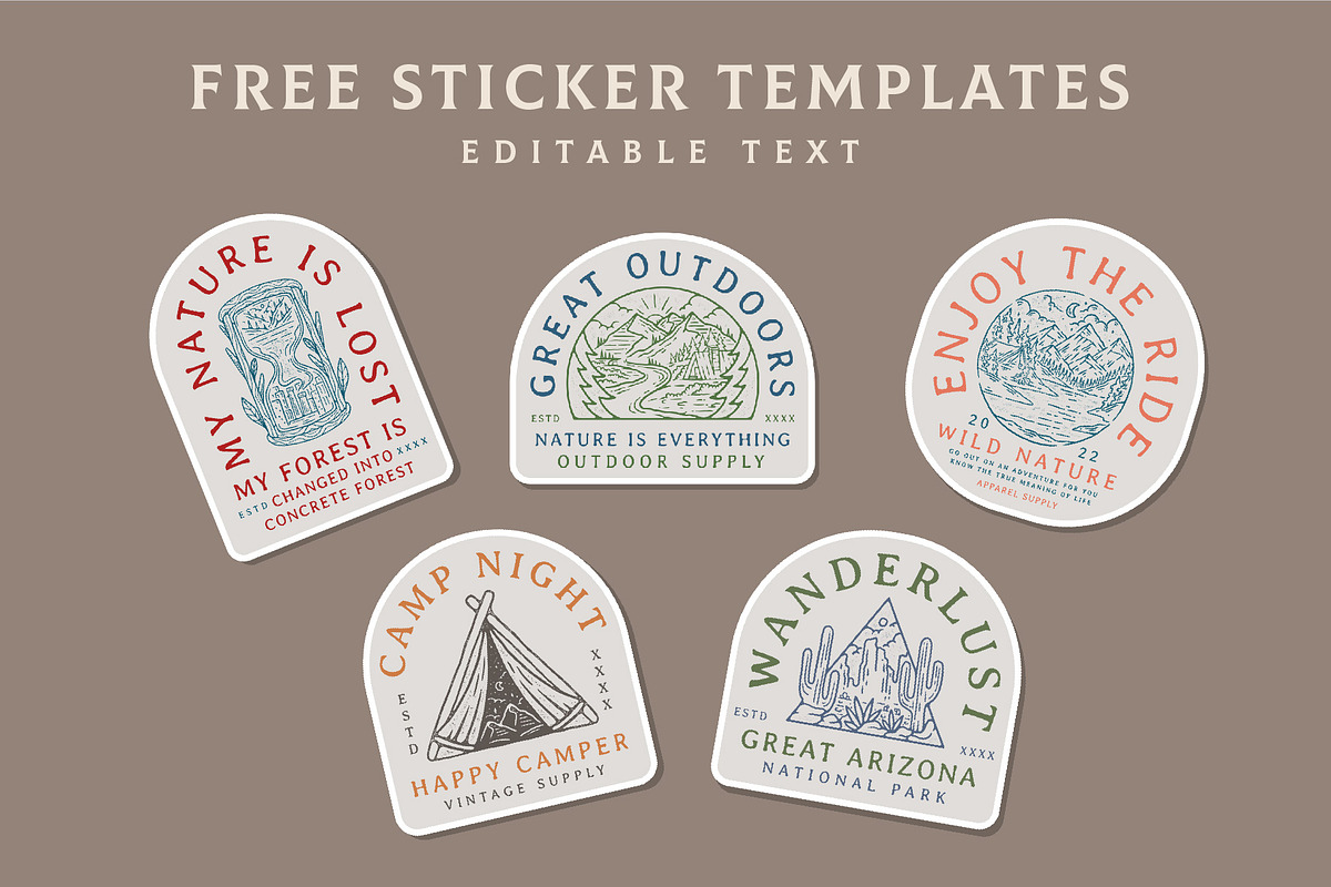 Vintage Outdoor Line Art Badge, an Object Graphic by Sandewo (Photo 8 of 13)