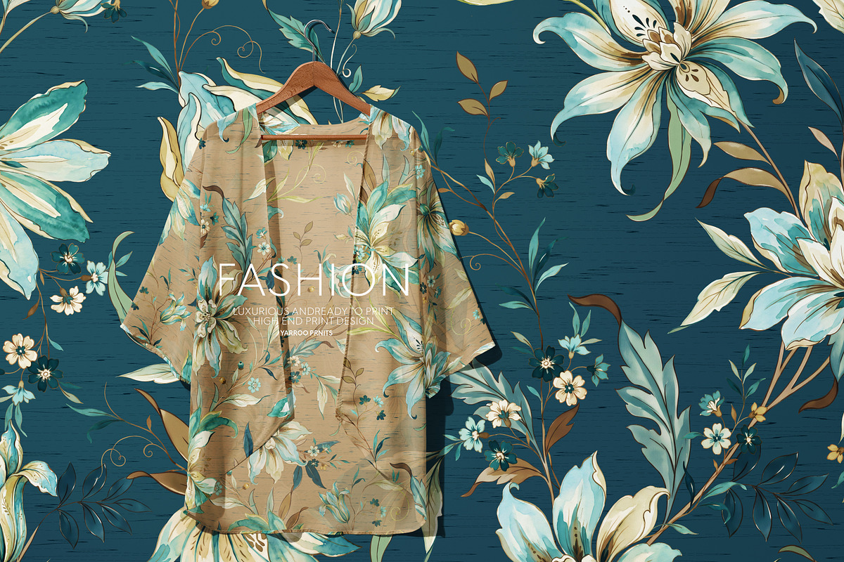 BOTANICAL CHINTZ_ WATERCOLOR PATTERN, a Pattern Graphic by YARROO (Photo 2 of 13)