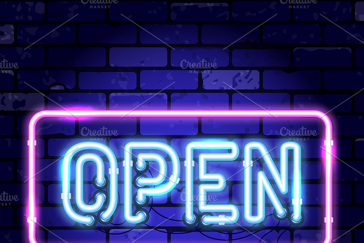 Neon Signboards Frame Alphabet, a Decorative Illustration by TAlex (Photo 2 of 6)