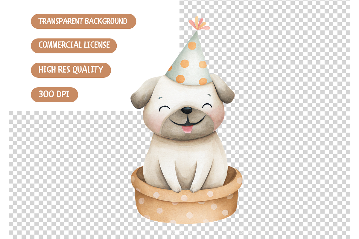 Pawty Dogs Clipart Bundle, an Animal Illustration by TatiMockup (Photo 4 of 4)