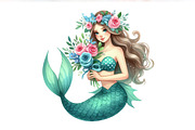 Magical Mermaid Sublimation Bundle, an Illustration by Designking (Thumbnail 4 of 4)