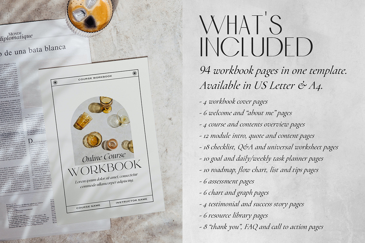 Aesthetic Workbook Template CANVA, a Brochure Template by Studio Loire (Photo 2 of 18)