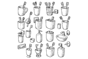 Toothbrush Holders and Sets, an Object Graphic by RT Studio