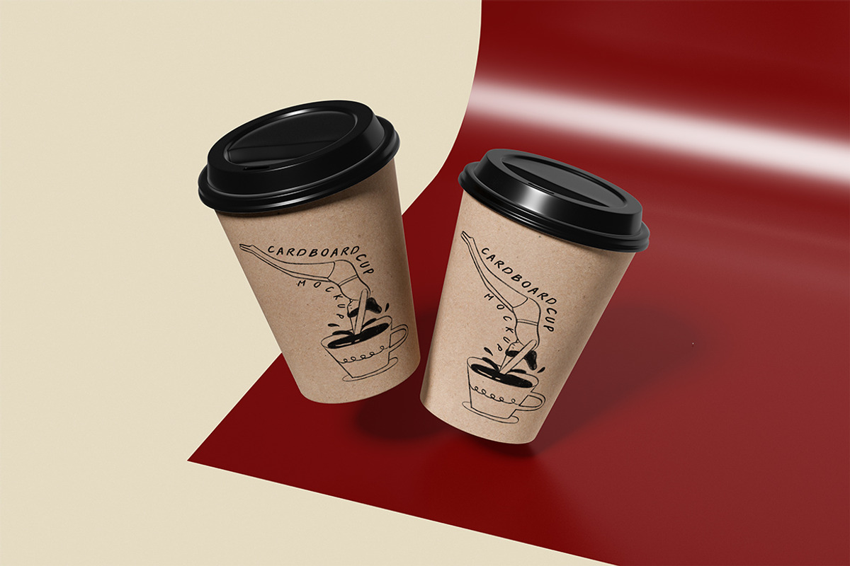 Cardboard Cup Mockup, a Cups & Container Mockup by HanaSaka_Studio (Photo 4 of 5)