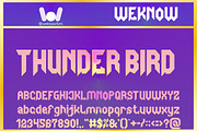 Thunder Bird Font, a Font by weknow (Thumbnail 1 of 8)
