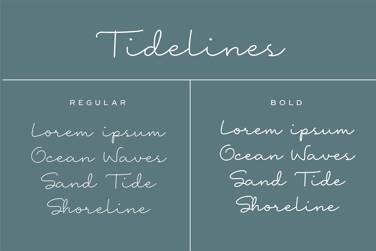 Beach Waves | Handwritten Font Duo, a Handwritten Font by Vanem Studio (Photo 5 of 7)