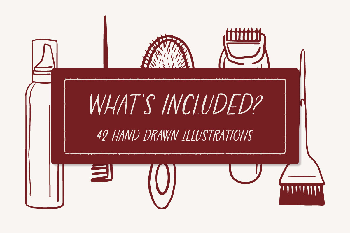 Salon & Barbershop Illustrations, a Work Illustration by Miriam Furniss Designs (Photo 2 of 13)