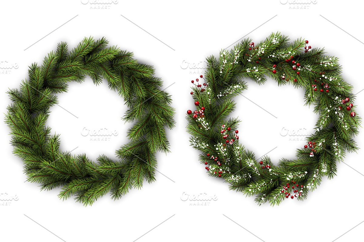 Christmas Wreath for Christmas decor, a Decorative Illustration by Vjom (Photo 2 of 4)