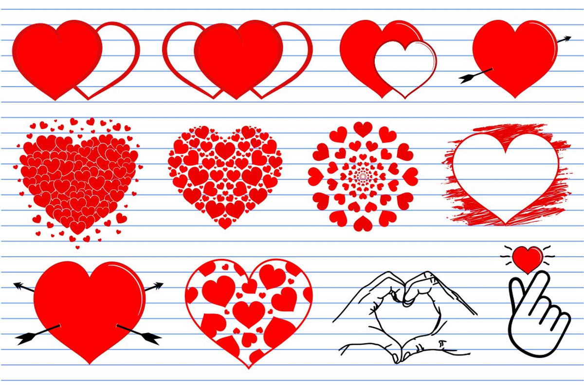 Valentines Day SVG Bundle 500 Design, an Object Graphic by D2PUTRI (Photo 4 of 31)