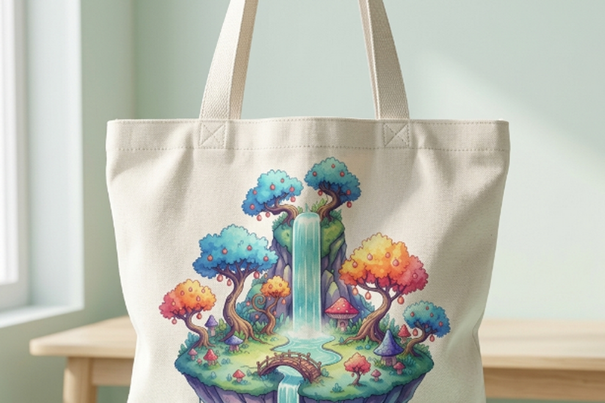 Fantasy Floating Island Art, a Shirt Mockup by Vector Stall (Photo 11 of 15)