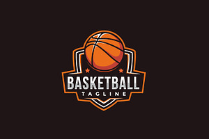 Badge Emblem Patch Basketball Logo