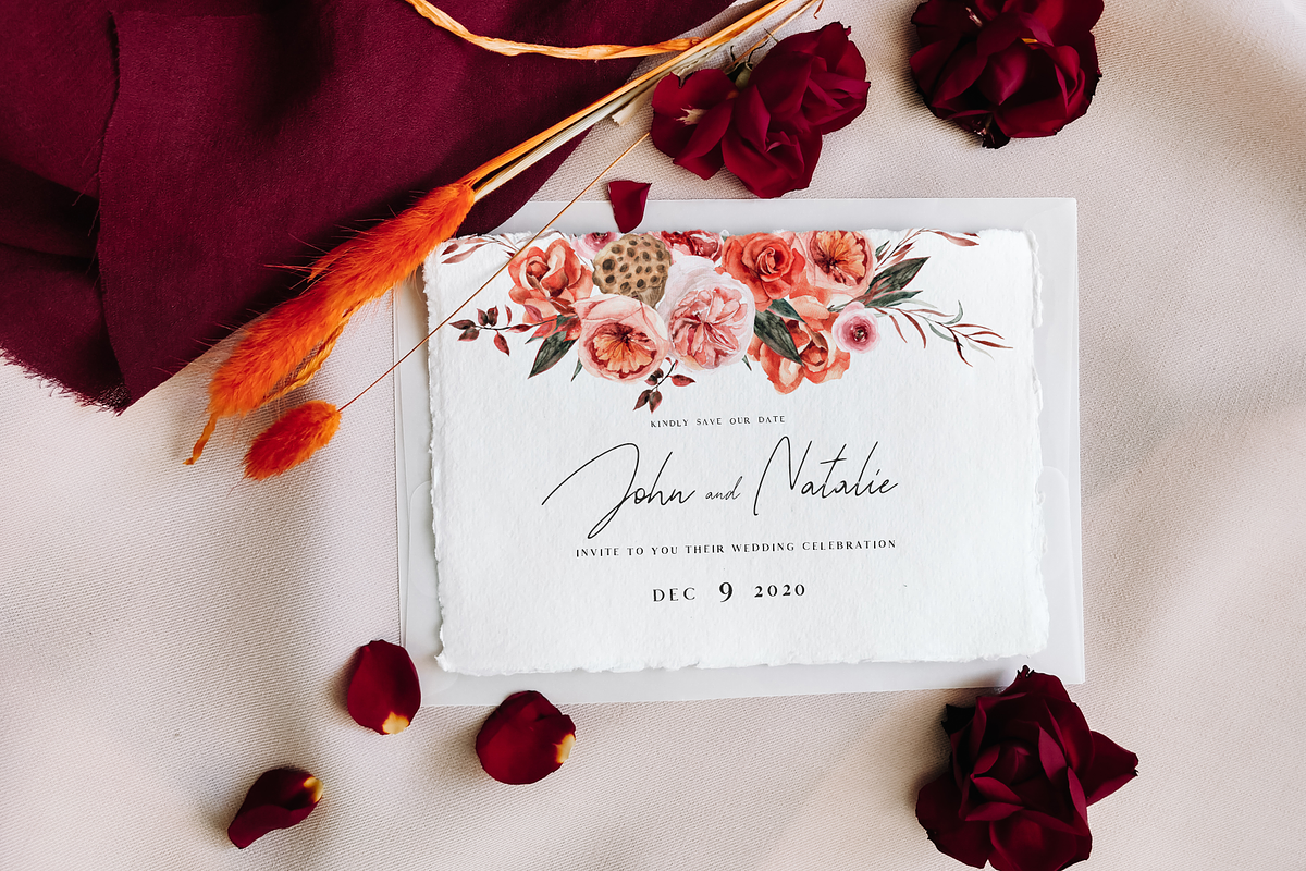 Scarlet bouquet - watercolor set, a Seasonal Illustration by Youksy (Photo 5 of 13)