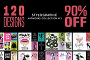 120 Artworks Design Bundle, a Branding & Logo Template by Stylographic (Thumbnail 1 of 9)