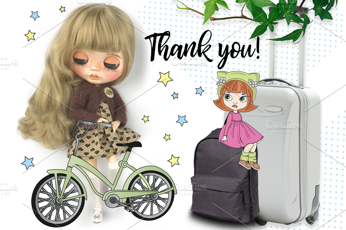 BLYTHE GIRLS Doll Illustration, a Decorative Illustration by FARAWAYKINGDOM (Photo 5 of 8)