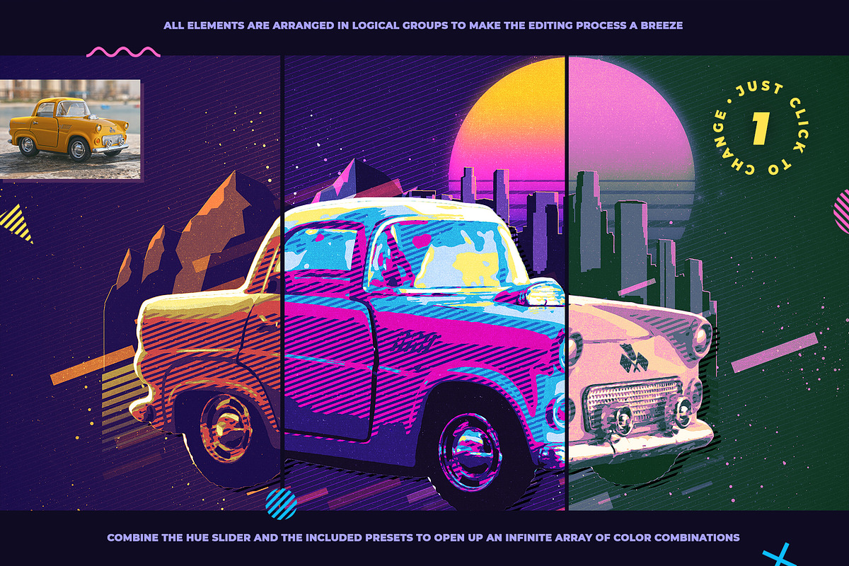 80s Retro Poster PS Action, an Action Add-On by IndWorks Design (Photo 5 of 10)