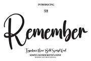 Remember | Script Font, a Script Font by Scratchones (Thumbnail 1 of 8)